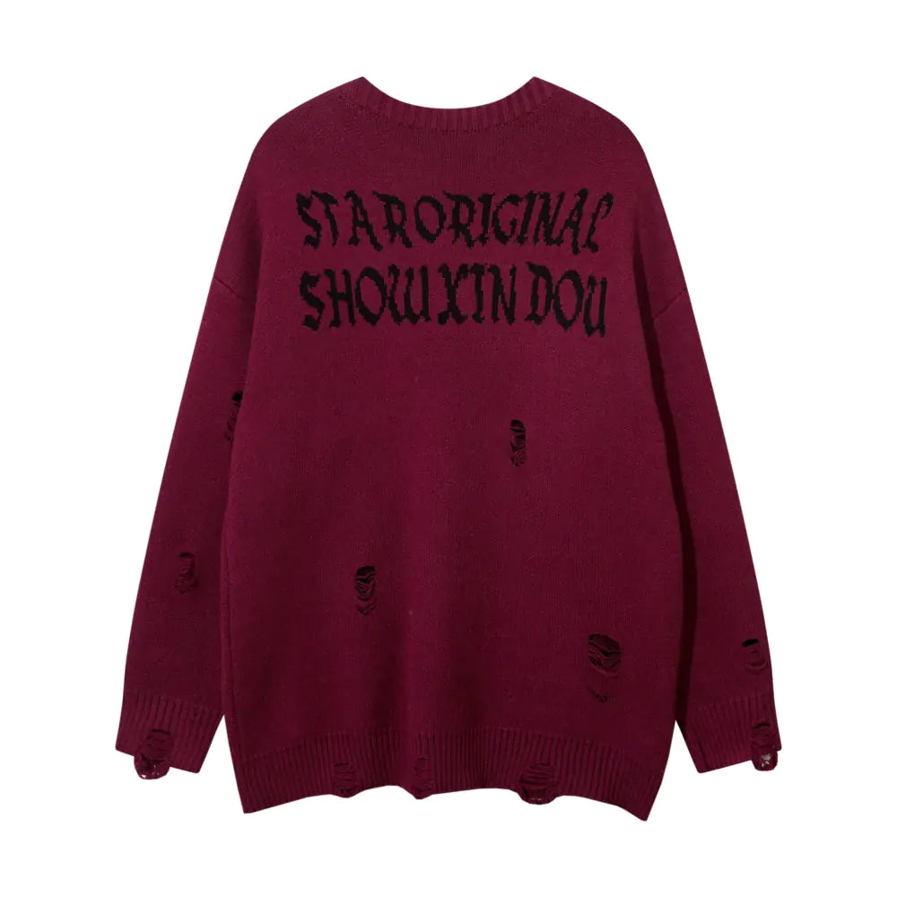 Vintage Y2K Oversize Anime Sweater for Men & Women